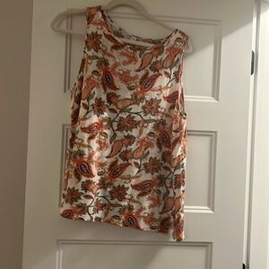 Linen Large paisley tank J Jill